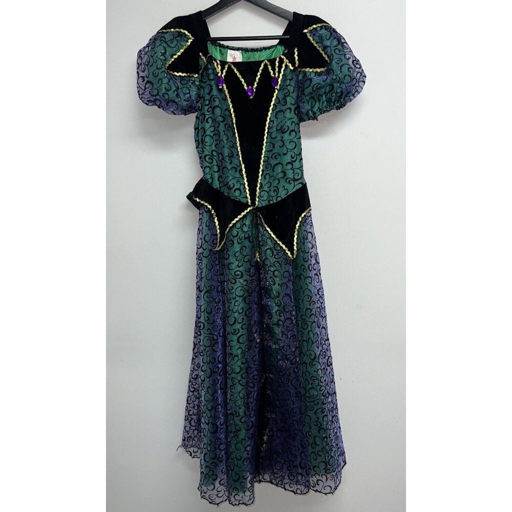 Rubies Radiant Witch Halloween Costume Dress Girls Large Black Purple Green
